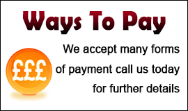 Forms Of Payment Accepted By Us in Waltham Abbey