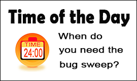 Time Of Day To Carry Out The Bug Sweep in Waltham Abbey